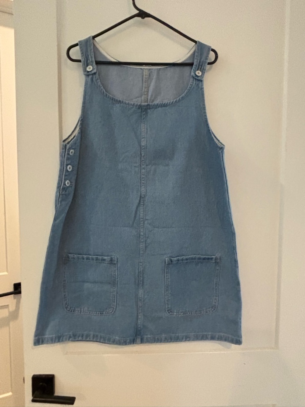 Amazon Essentials Light Blue Denim Pinafore Jumpsuit